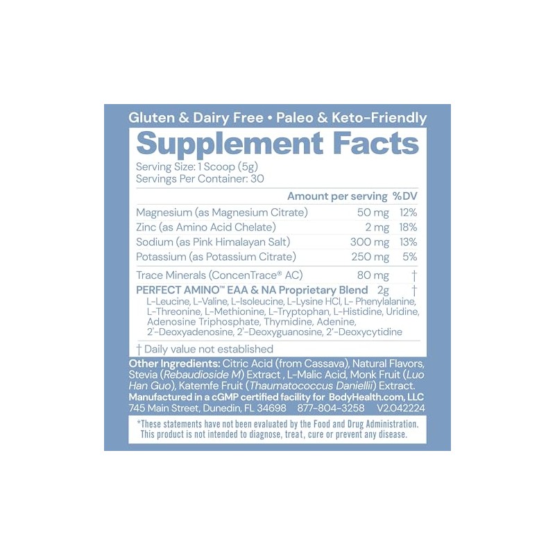 PerfectAmino Electrolytes - Complete Electrolyte Powder with Perfect Amino, Sugar