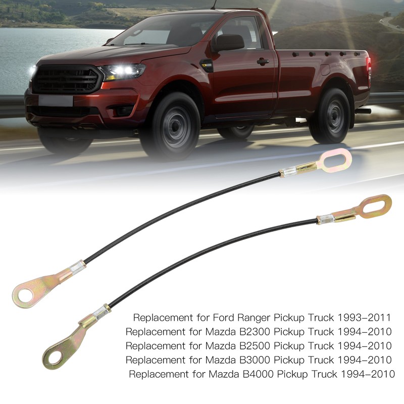 2PCS Rear Tailgate Cables Straps Set Replacement for Mazda B2300