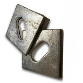 Pr-Mch 10, 3/4" x 3" x .25 Approx, Slotted Square Plate Washer Galvanized Set Kit #DR-D4309D