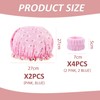 2 Pieces Flamingo Printed Shower Caps, 2 Pairs Of Absorbent