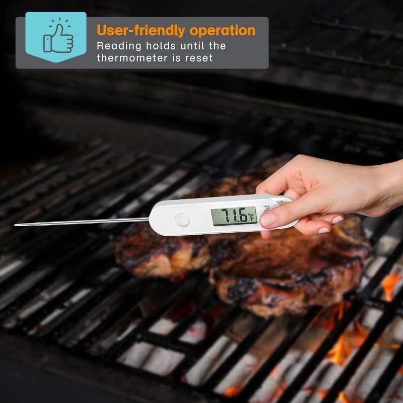 Polder Stable-Read Instant Read Thermometer, Digital Thermometer for Cooking, Food