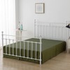 xuan dian Queen Bed Skirt, Pleated Waffle Weave Bed Skirt