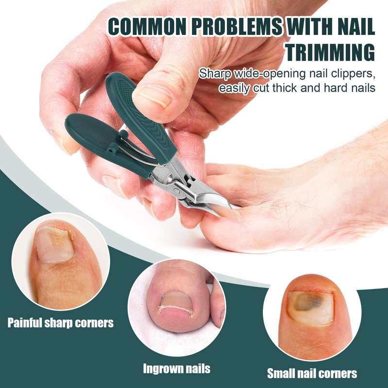 3pcs Ingrown Toenail Clippers Set, Professional Beveled Eagle Beak Nail