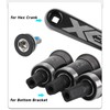 txuzong Set of 8 Bicycle Crank Bolts M8 Thread Waterproof