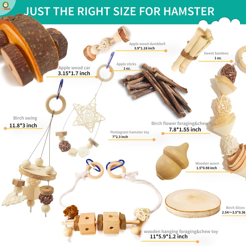 Wepets Hamster Toys, for Hamster, Gerbils, Mice, Rats and Other