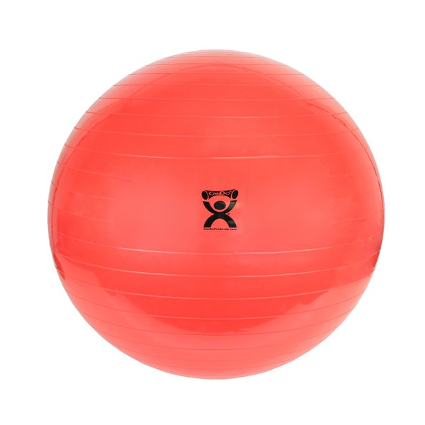 Cando CanDo Exercise Ball, non-slip, inflatable, red, 75cm