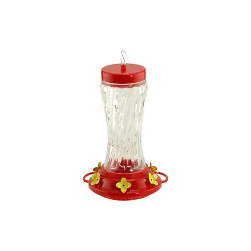 Audubon Swirl Glass Hummingbird Feeder, 16 oz. Model NA35225