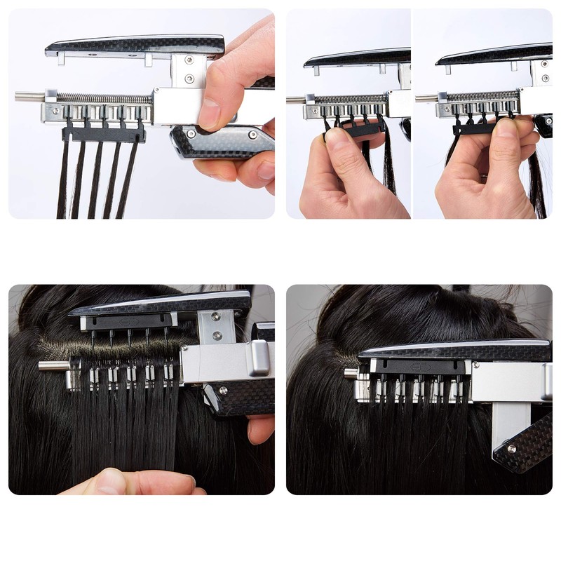Sqailer Extensiones De Cabello 6D 100% Cabello Humano Real 13