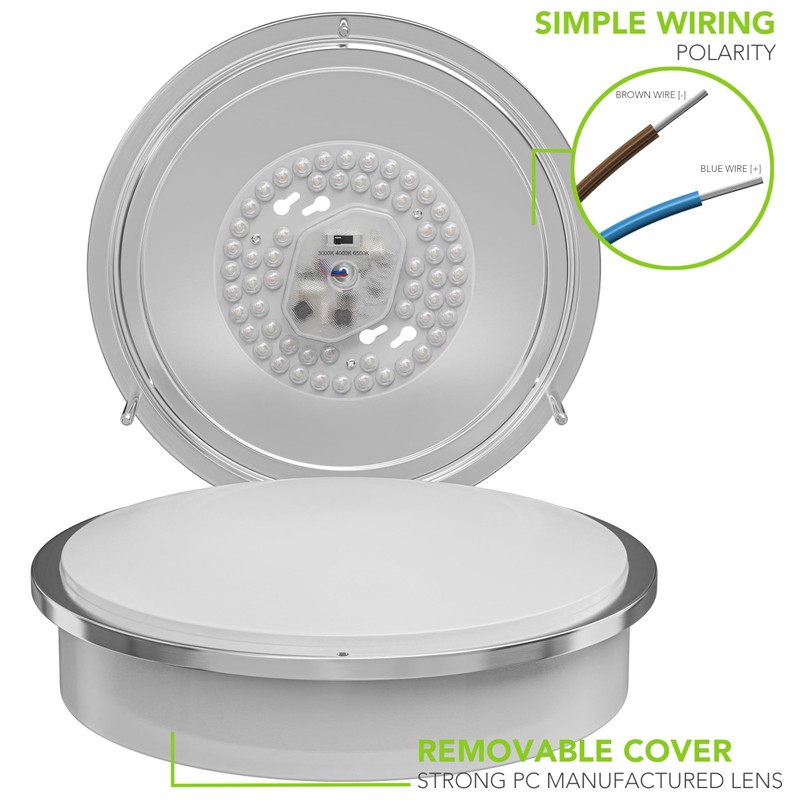 Leisure LED Brushed Nickel Ceiling Light 10 inch Flush Mount
