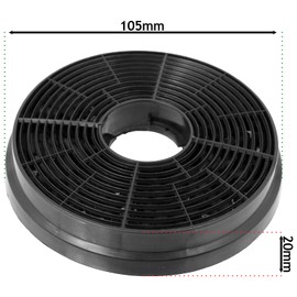 SPARES2GO Carbon Charcoal Filter compatible with CIARRA CBCB6 CBCB9 CBCS6 CBCS9 Cooker Hood (Pack of 2)