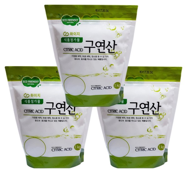 Citric acid 1kg x 3 / 구연산 1kg x 3개