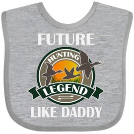 inktastic Future Duck Hunting Legend Like Daddy Baby Bib Heather Grey 38aa5
