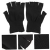 KONTONTY Protective Half Finger Gloves Nylon Coated Non-slip Thin Design