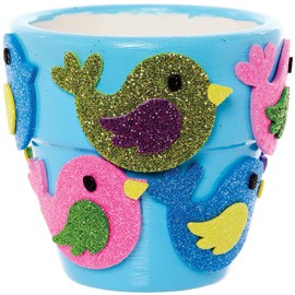 Baker Ross FC716 Glitter Bird Foam Rubber Stickers - Pack of 100, Bulk Glitter Foam Stickers for Children for Crafts, Design and Decorating