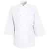 Chef Designs mens 3/4 Sleeve Coat chefs jackets, White, XX-Large