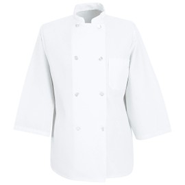 Chef Designs mens 3/4 Sleeve Coat chefs jackets, White, XX-Large US