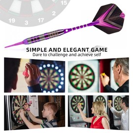 Artomnivera 18 Pieces of Aluminum Dart Stick, 2BA Color Dart Stick, 6 Colors Metal Throwing Toy, 2BA Thread Engraved Design Dart Attachment Aluminum