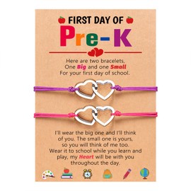 First Day of Pre K Preschool Gift, Mommy and Me Bracelets Back to School Bracelet First Day of School Bracelet Mom and Daughter Mother Daughter Bracelets Back to School Gifts for Daughter Girls