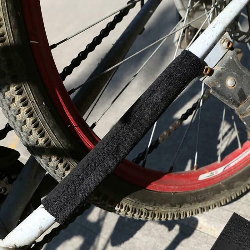 4Pcs Bike Chain Protector Cycling Bicycle Frame Chain Sticker Black