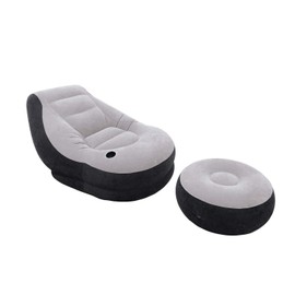 Intex Inflatable Ultra Lounge Chair With Cup Holder And Ottoman Set (4 Pack)