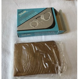 Vintage VALOR HANDCUFFS  Stainless Steel Double Lock - Ditched Jaws  2 Keys  NEW