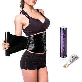 60 Meters Black Osmotic Plastic Body Wrap, Workout &  Enhancer  Film Body Applicator Power Wrap -DIY Sauna Wrap(3 Rolls) - Color: 1 Rolls