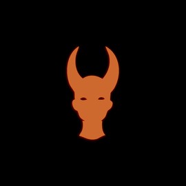 Devil Head Horns Evil Satan Glow in The Dark Sticker Decal for Phone Tablet Laptop Car Truck Window | 3" Sticker | Orange