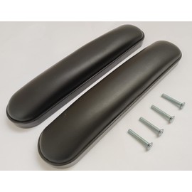 ComsenMed Universal Desk Arm Pad,Universal Desk Length (10-1/4") Wheelchair and Transport Chair Arm Pads w/Hardware, Universal Replacement Vinyl Arm Pad Parts, Compatible with All Brands,(1Pair,Black)