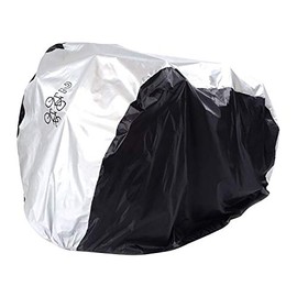 GLE2016 Bicycle Cover, Waterproof Bike Protector Dustproof and Sunscreen with Lock Hole for Mountain Bike,Road Bikes and Electric Bike (Silver, M)