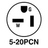 Legrand - Pass & Seymour PS5366SSANCCV4 Straight Blade Angled Plug