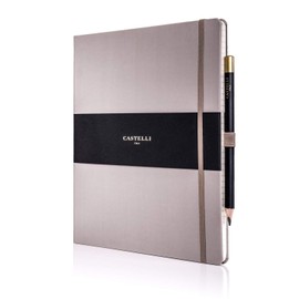 Castelli RQ27/25-639 Large Lined Ruled Tucson Notebook - Taupe