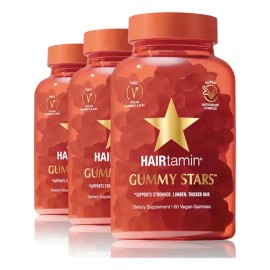 Hairtamin Gummy Stars: Gomitas de Biotina para Cabello, Piel y Uñas, 180 Unidades