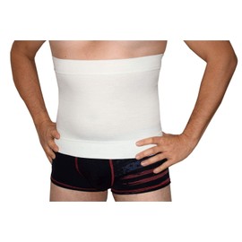 BODYPERFECT Kidney Warmer Men and Women, Heat Belt, Back Warmer, Kidney Belt, Kidney Protection, Thermal Strap, Body Warmer Made of Wool, White