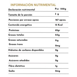 Alga Espirulina Pura En Polvo Superfood Orgánica 100% pura… (500 Gramos)