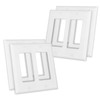 4 Pack Decorator Outlet Covers Wall Plate, Standard Size 2-Gang