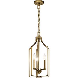 Kichler 42499NBR Morrigan Pendant, 3-Light 180 Total Watts, Natural Brass