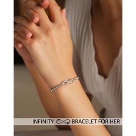 Aunis Nanny Christmas Gifts From Grandchildren, Infinity Love Bracelet Gifts for Nanny Birthday Christmas Mothers Day