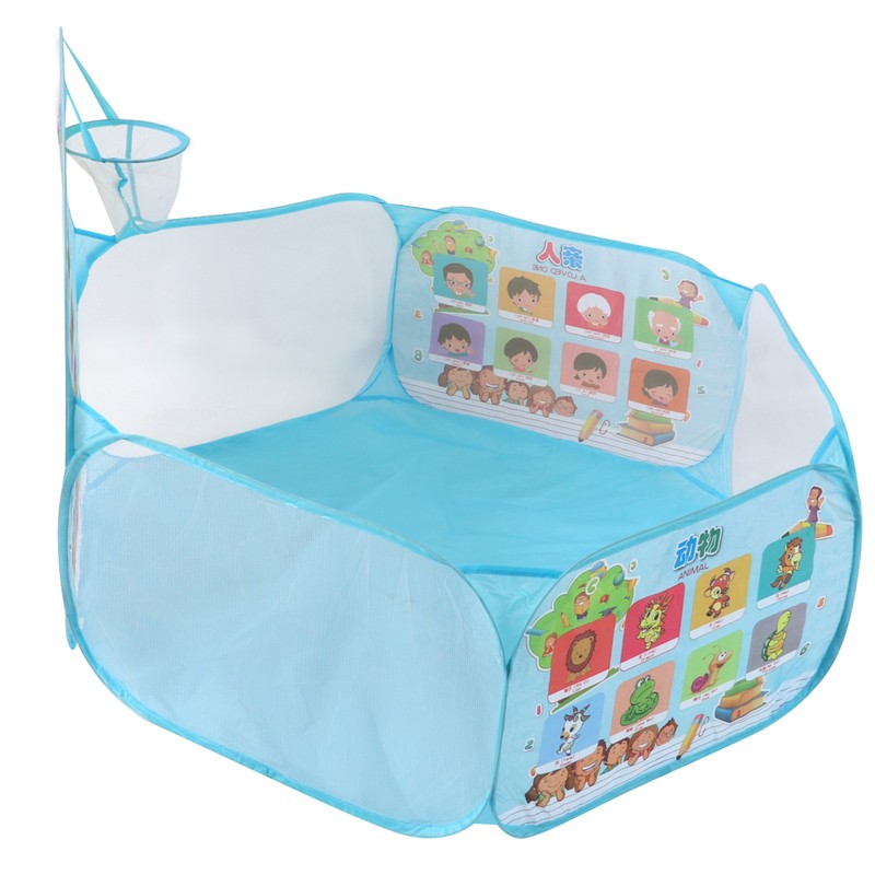 Children's 1.2m Basketball Pool Big Safe Foldable Blue Kids Indoor