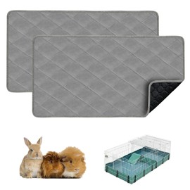 Guinea Pig Bedding, Fleece Cage Liner, Midwest 47x24 IN 2Pack, Super Absorbent & Odor Control & Waterproof & Reusable & Quick Dry Washable Guinea Pig Liner, Pee Pad Mat for Small Animal, Rabbit, Bunny
