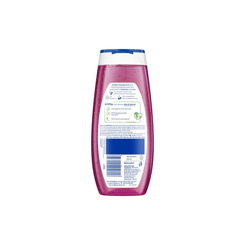 Nivea Bath Care Shower Water Lily Oil, 250ml