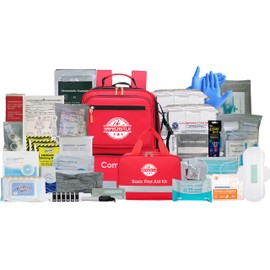 SAFECASTLE Emergency Compact Kit Supplies Bag for Home, Office, Travel, Outdoor, Camping, Hiking Portable First Aid Emergency Gear Trauma Kit | Survival Kit for Adventures 317 Pieces