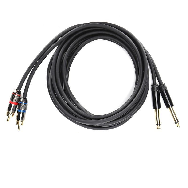 JORINDO Dual 6.35mm Male to Double RCA Male Cable Audio