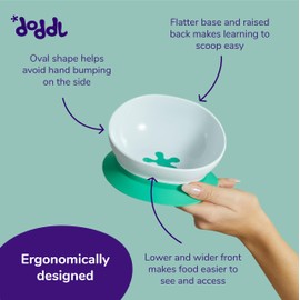 doddl Bowl & Plate Bundle. The 2-in-1 Baby and Toddler Bowl with Suction Toddler Plate - Baby-Led Weaning Plate with Non-Slip Base, Baby Self-Feeding Essentials, Dishwasher-Safe