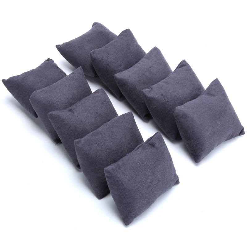10pcs Watch Display Pillow Bracelet Holder Jewelry Cushion Accessories Gray