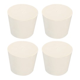 sourcing map Rubber Tapered Plug 28mm to 37mm Solid Test Tubes Bungs Stopper White for Lab Home 4 Pieces