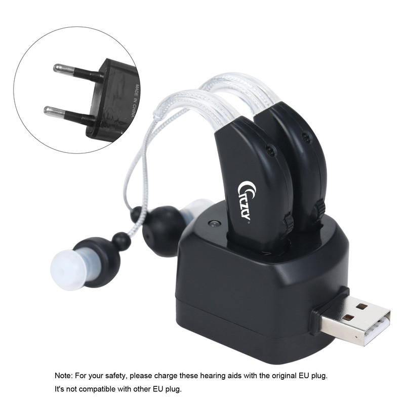 TJZJY 2-Pack Hearing Amplifier Rechargeable Hearing Aids for Seniors Personal