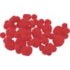 KnorrPrandell 2681047 Pompons, 8,14,20 mm Durchmesser, rot