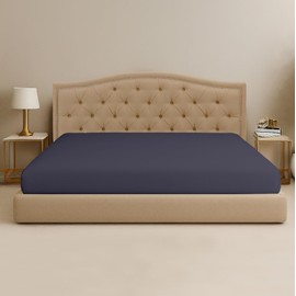 SGI Bedding 108" W x 108" L 1 Pc Alaskan King Fitted Sheet Only 100% Egyptian Cotton - 600TC Fits 15" Deep Pocket - Soft Breathable Luxury Oversized Sheets, for Extra Large Beds - Dark Gray