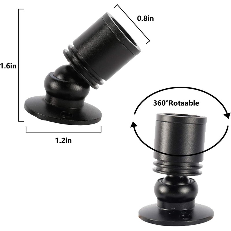 YaeCCC Dimmable LED Mini Spotlight Jewelry Showcase Display Lights Black