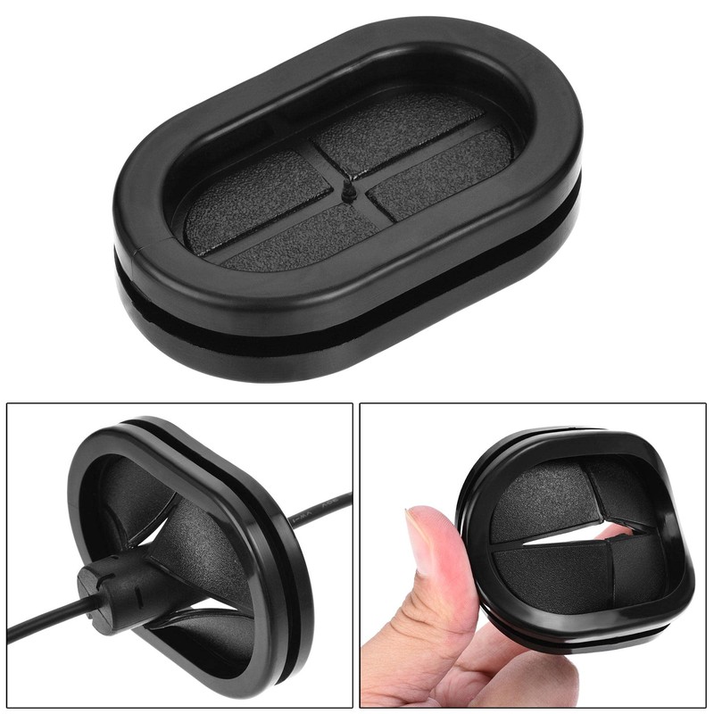 sourcing map Rubber Grommet Oval Double-Sided Mount Size 35 x